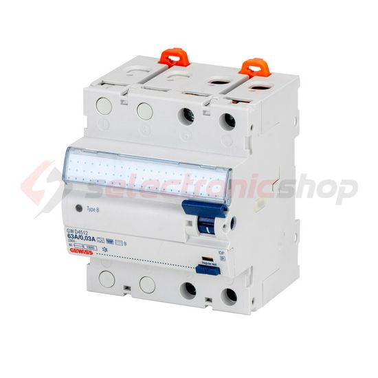 Áram-védőkapcsoló (Fi-relé) analóg 2P 40A 30mA B-típus 10kA 90RCD IDP GEWISS - GWD4507