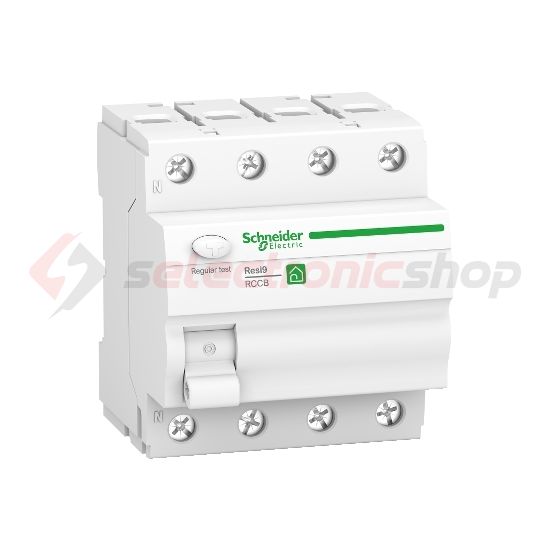 Áram-védőkapcsoló (Fi-relé) analóg 4P 25A 30mA A-típus 6kA Resi9 R Schneider - R9R02425