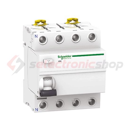 Áram-védőkapcsoló (Fi-relé) analóg 4P 40A 30mA AC-típus 10kA Acti9 iID Schneider - A9R50440