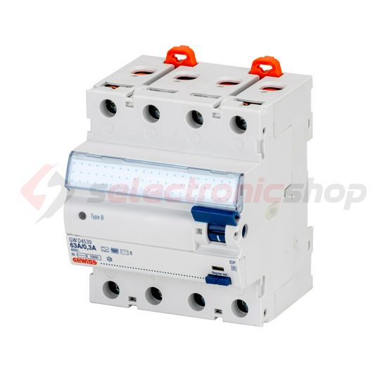 Áram-védőkapcsoló (Fi-relé) analóg 4P 40A 30mA B-típus 10kA 90RCD IDP GEWISS - GWD4532