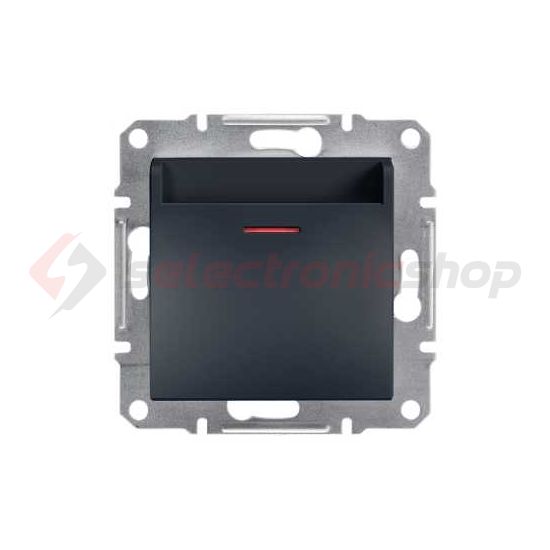 Asfora 101 1P hotelkártya-kapcsoló betét közp. fedéllel antracit süllyesztett IP20 1- Schneider - EPH6200171