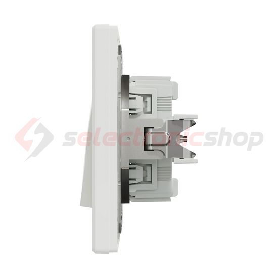 Asfora 106+6 kettős váltókapcsoló betét teljes fedéllel fehér süllyesztett csavaros Schneider - EPH0600121