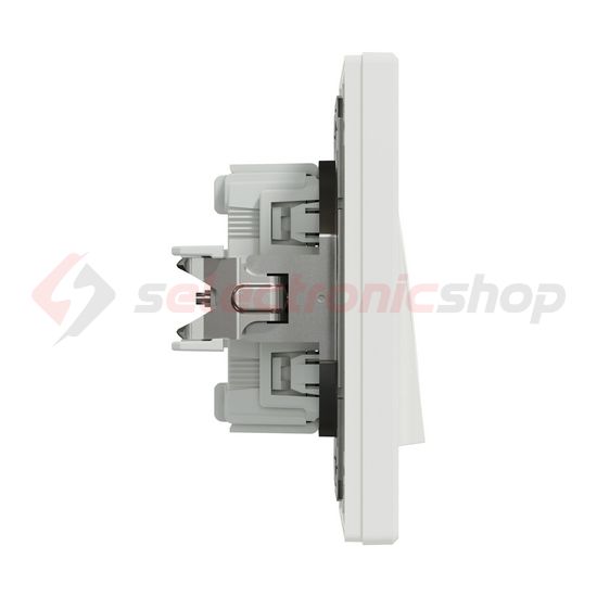 Asfora 106+6 kettős váltókapcsoló betét teljes fedéllel fehér süllyesztett csavaros Schneider - EPH0600121