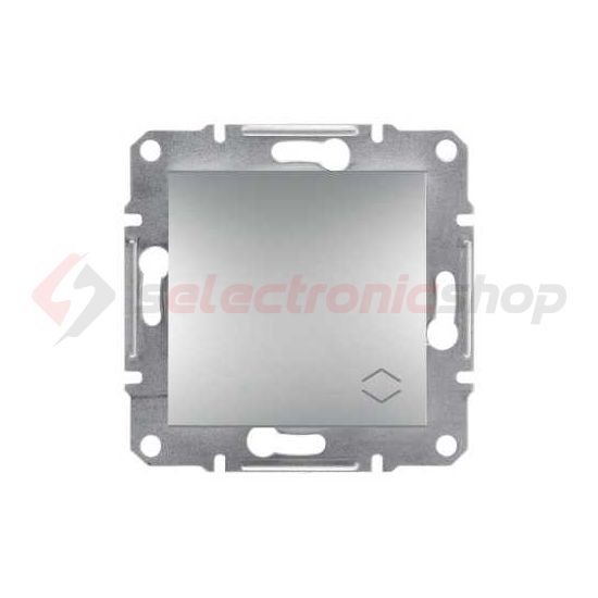 Asfora 106 váltókapcsoló betét közp. fedéllel alumínium süllyesztett rugós IP20 1- Schneider - EPH0400161