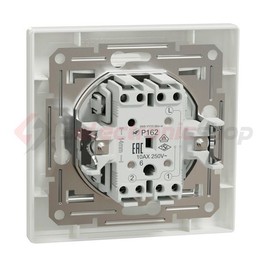 Asfora 106 váltókapcsoló betét teljes fedéllel fehér süllyesztett IP20 1- Schneider - EPH0400121