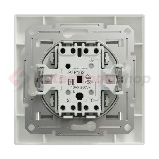 Asfora 106 váltókapcsoló betét teljes fedéllel fehér süllyesztett IP20 1- Schneider - EPH0400121