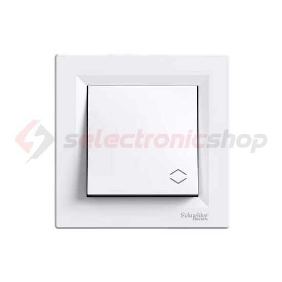 Asfora 106 váltókapcsoló betét teljes fedéllel fehér süllyesztett IP44 1- Schneider - EPH0400421