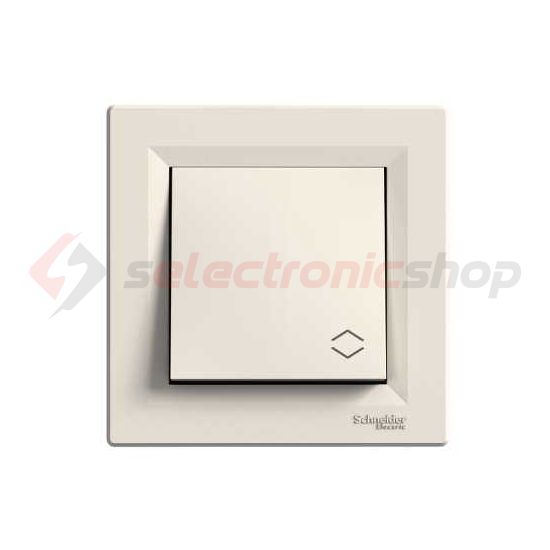 Asfora 106 váltókapcsoló betét teljes fedéllel krém süllyesztett IP44 1- billentyű/gomb Schneider - EPH0400423