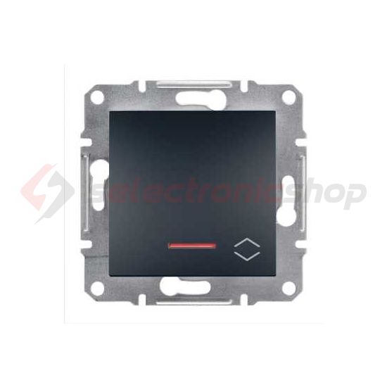 Asfora 106 váltókapcsoló +jelzőfény betét közp. fedéllel antracit süllyesztett rugós 1- Schneider - EPH1500171