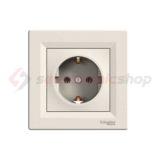 Asfora 162 dugalj földelt krém IP20 süllyesztett Schneider - EPH2900123