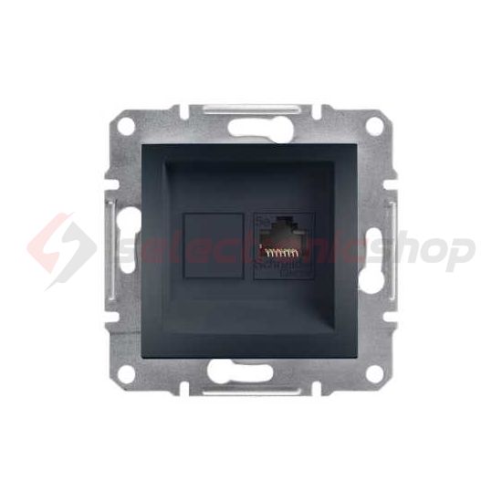 Asfora adatcsatlakozó dugalj UTP Cat5e süllyesztett antracit Schneider - EPH4300171