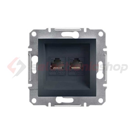 Asfora adatcsatlakozó dugalj UTP Cat5e süllyesztett antracit Schneider - EPH4400171