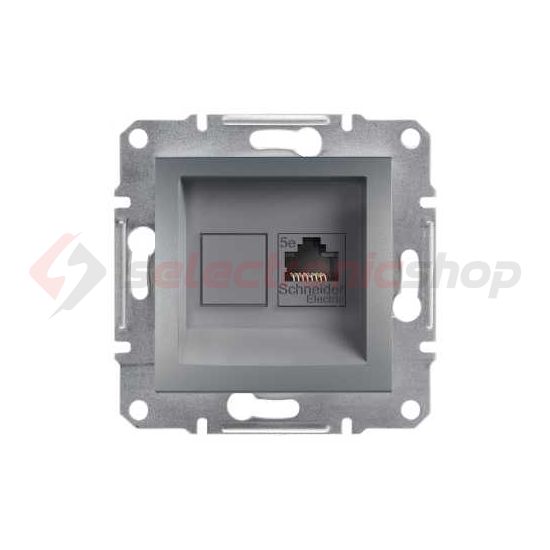 Asfora adatcsatlakozó dugalj UTP Cat5e süllyesztett nemesacél Schneider - EPH4300162