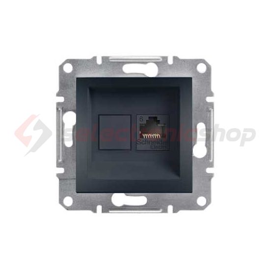 Asfora adatcsatlakozó dugalj UTP RJ45 8(8) Cat6 süllyesztett antracit Schneider - EPH4700171