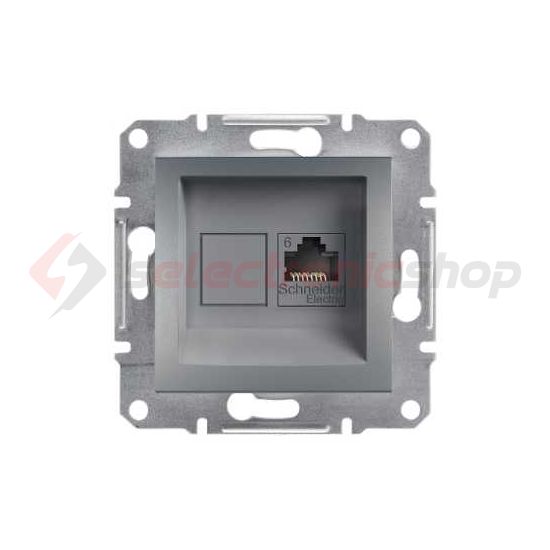 Asfora adatcsatlakozó dugalj UTP RJ45 8(8) Cat6 süllyesztett nemesacél Schneider - EPH4700162