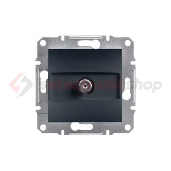 Asfora antenna aljzat SAT süllyesztett komplett antracit 1-kimenet végzáró 1dB/860MHz Schneider - EPH3700171