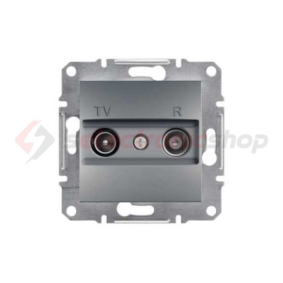 Asfora antenna aljzat TV-R süllyesztett komplett acél 2-kimenet végzáró 1dB/860MHz Schneider - EPH3300162