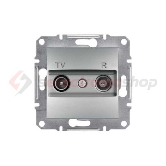 Asfora antenna aljzat TV-R süllyesztett komplett alumínium 2-kimenet átmenő 4dB/860MHz Schneider - EPH3300261