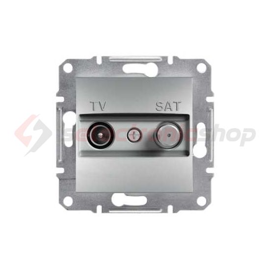 Asfora antenna aljzat TV-SAT süllyesztett komplett alumínium 2-kimenet végzáró Schneider - EPH3400461
