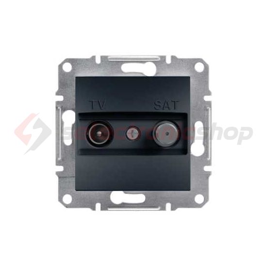 Asfora antenna aljzat TV-SAT süllyesztett komplett antracit 2-kimenet végzáró Schneider - EPH3400471