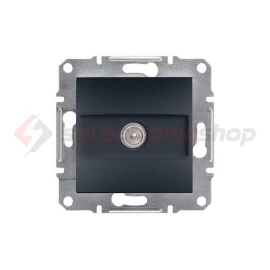 Asfora antenna aljzat TV süllyesztett komplett antracit 1-kimenet végzáró 1dB/860MHz Schneider - EPH3200171