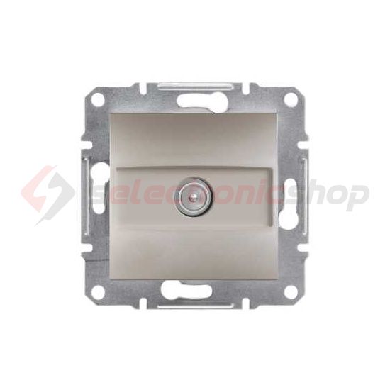 Asfora antenna aljzat TV süllyesztett komplett bronz 1-kimenet átmenő 8dB/860MHz Schneider - EPH3200369