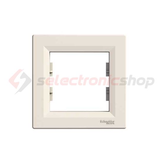 Asfora keret 1-es krém vízszintes és függőleges műanyag Schneider - EPH5800123