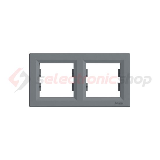 Asfora keret 2-es acél vízszintes műanyag Schneider - EPH5800262