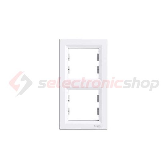 Asfora keret 2-es fehér függőleges műanyag Schneider - EPH5810221