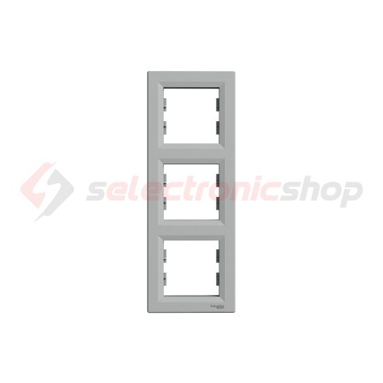 Asfora keret 3-as alumínium függőleges műanyag Schneider - EPH5810361