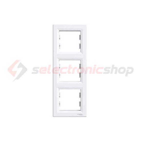 Asfora keret 3-as fehér függőleges műanyag Schneider - EPH5810321