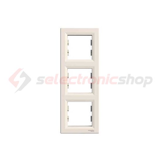 Asfora keret 3-as krém függőleges műanyag Schneider - EPH5810323