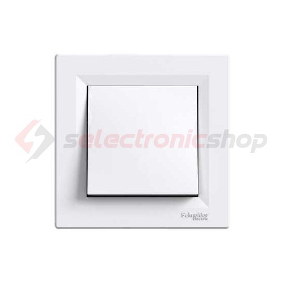 Asfora N101 nyomó betét teljes fedéllel 1- billentyűs 1z fehér IP20 süllyesztett dmax. Schneider - EPH0700121