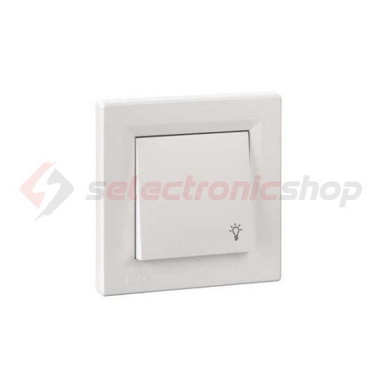 Asfora N101 nyomó betét teljes fedéllel 1- billentyűs 1z fehér lámpa IP44 jelzőfény Schneider - EPH0900221