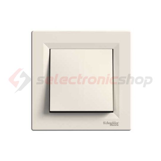 Asfora N101 nyomó betét teljes fedéllel 1- billentyűs 1z krém IP20 süllyesztett dmax. Schneider - EPH0700123