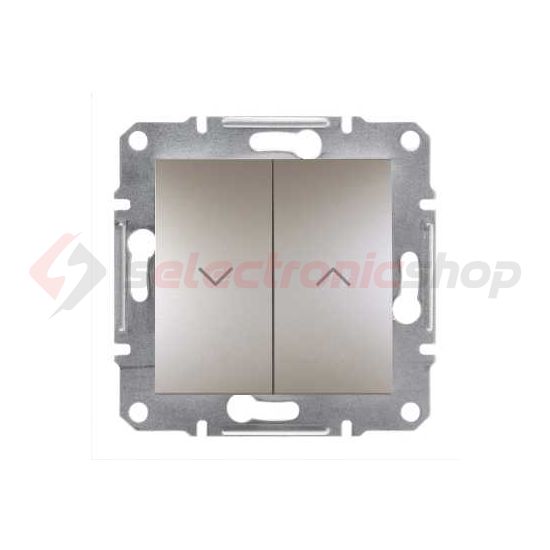 Asfora redőnymozgató 2P nyomógomb billentyűs bronz műanyag Schneider - EPH1300169