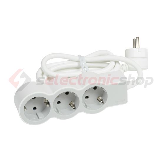 Asztali elosztósor 3680W fehér/szürke 1.5mm2 1.5m 3x2P+E/230V 16A IP20 Standard LEGRAND - 694549