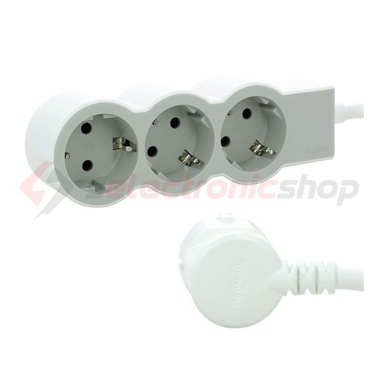 Asztali elosztósor 3680W fehér/szürke 1.5mm2 1.5m 3x2P+E/230V 16A IP20 Standard LEGRAND - 694549