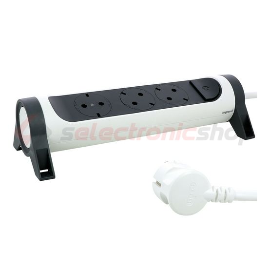 Asztali elosztósor 3680W gyerekvédős fehér/fekete forgatható 1.5mm2 1.5m 16A IP20 Premium LEGRAND - 694527