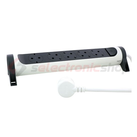 Asztali elosztósor 3680W gyerekvédős fehér/fekete forgatható 1.5mm2 1.5m 16A IP20 Premium LEGRAND - 694531