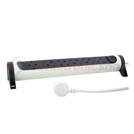 Asztali elosztósor 3680W gyerekvédős fehér/fekete forgatható 1.5mm2 1.5m 16A IP20 Premium LEGRAND - 694533