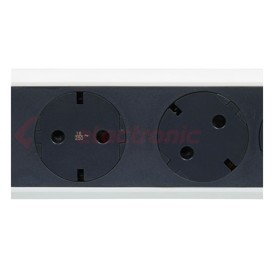 Asztali elosztósor 3680W gyerekvédős fehér/fekete forgatható 1.5mm2 5m Premium LEGRAND - 694542