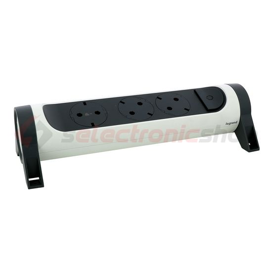 Asztali elosztósor 3680W gyerekvédős fehér/fekete forgatható 3x2P+E/230V 16A IP20 Premium LEGRAND - 694543