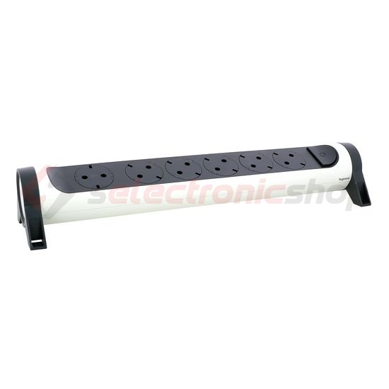 Asztali elosztósor 3680W gyerekvédős fehér/fekete forgatható 6x2P+E/230V 16A IP20 Premium LEGRAND - 694547