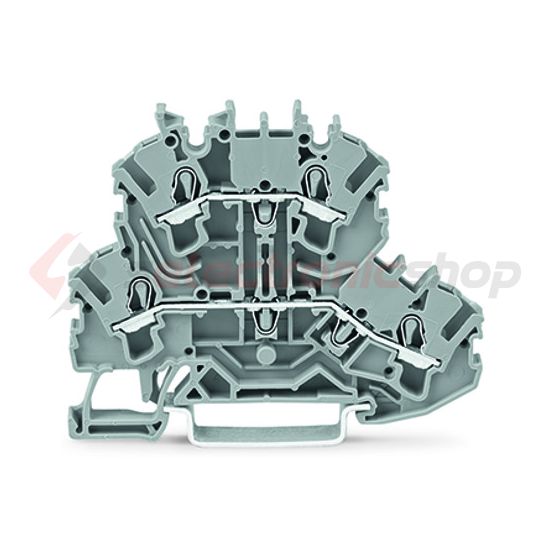 Átmenő sorkapocs L/L TS35 2-szintes 24A 0.75-2.5mm2 szürke rugószorításos rugószorításos WAGO - 2002-2201