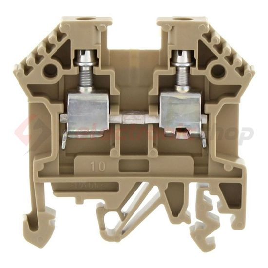 Átmenő sorkapocs TS32/35 1-szintes 32A 0,2-4mm2/érvéghüvely bézs csavaros/ RK 2,5-4 BG CONTA-CLIP - 1001.2