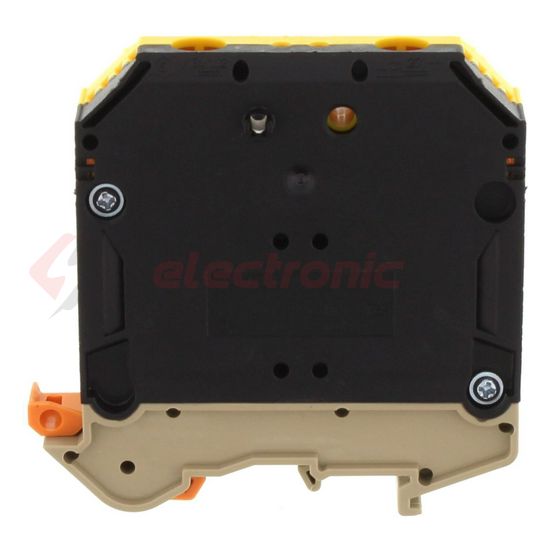 Átmenő sorkapocs TS32/35 fekete-sárga imbuszcsavaros 1-szintes 150A RK 50/PE BKYE CONTA-CLIP - 1567.2