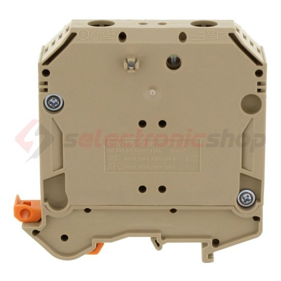 Átmenő sorkapocs TS32/35 imbuszcsavaros 1-szintes 150A 25-50mm2/érvéghüvely RK 50 BG CONTA-CLIP - 1120.2