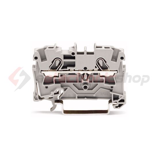 Átmenő sorkapocs TS35 1-szint 2-poz 0.5-4mm2/érvéghüvely 32A szürke rugószorításos WAGO - 2004-1201