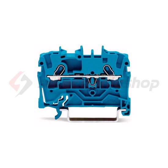 Átmenő sorkapocs TS35 1-szintes 18A 0.75-1.5mm2 kék rugószorításos rugószorításos WAGO - 2001-1204